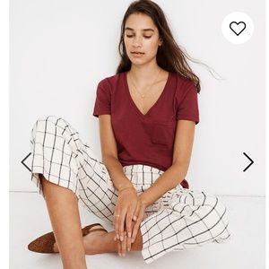 Madewell Whisper Cotton V-Neck Pocket Tee